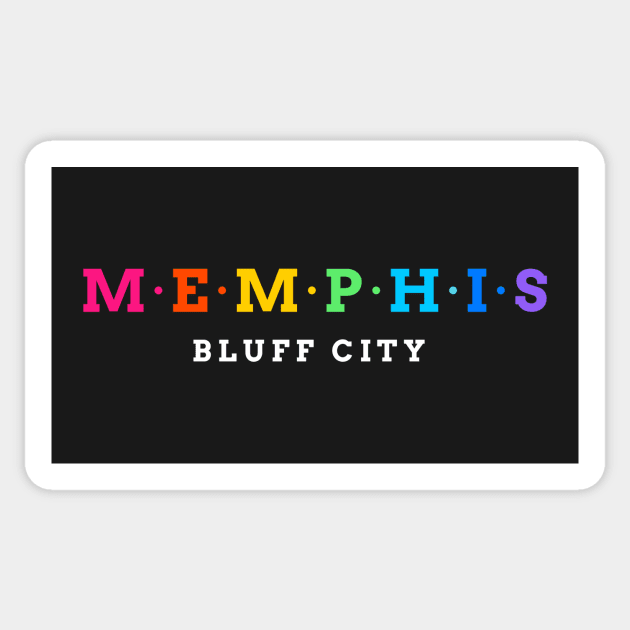 Memphis, USA. Bluff City. Sticker by Koolstudio